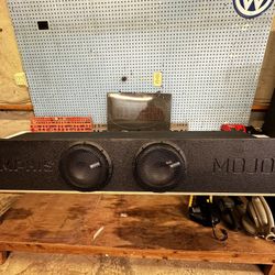 Memphis mojo’s  mini 2x8” and Rockford Fosgate amp
