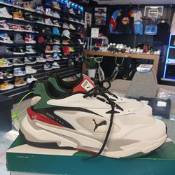 Puma RS-Fast Mix 'White Blue Spruce' (#375641 01) / Size 9.5 / Original Box