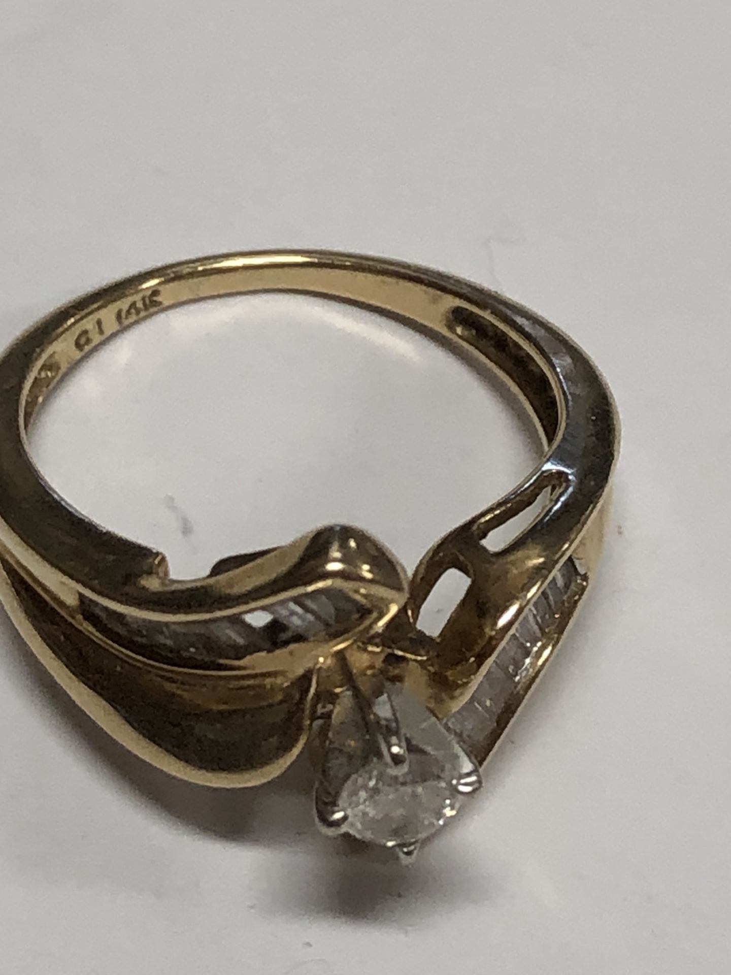 14k Gold Diamond Engagement Ring Grams Size (GS)