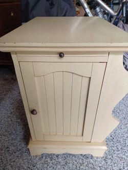 Side table cabinet.  Hardwood.