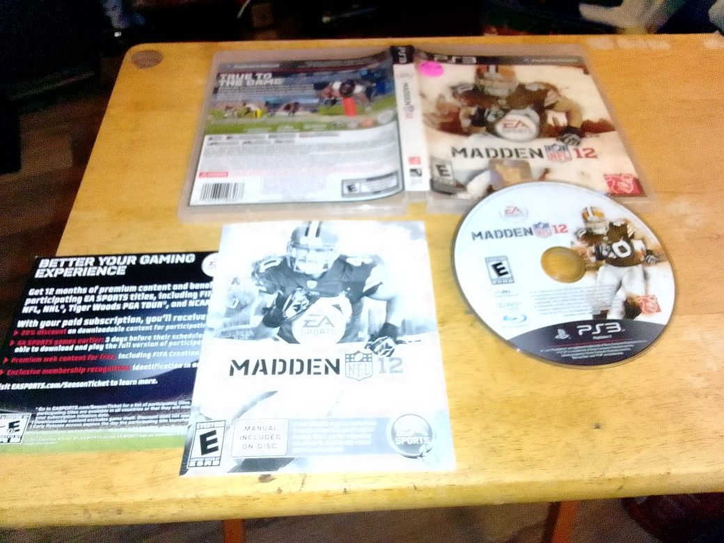 PS3 Game EA Sports Madden NFL Football 12