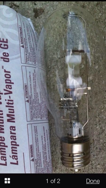 GE multi vapor lamp 175 watt halide