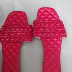 Size 9 Red Slip On Shoes, New