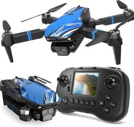 new Drone with Camera for Adults LCD Screen FPV Live Video, Brushless Motor 270° Obstacle Avoidance 3D Flips, Foldable RC Mini Drones for Kids Beginne