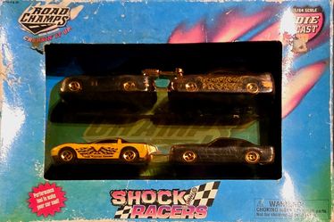 Road Champs Shock Racers 4 Cars 1:64 Scale No. 23300 Performance Tool 2000