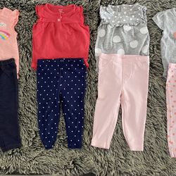 Ropa de niña 0-3 Meses Hasta 18 Meses Solo Se Usaron 1 Vez Algunos Nuevos $5 Trajecito 