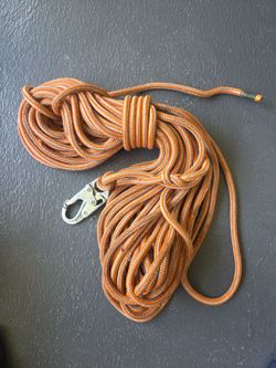Climbing rope with the hook