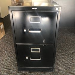 Black - 2 Drawer File Cabinet @ $50