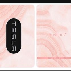 Brand new Key Card Holder For Tesla Model3 X Y Keychain Key protector Card Shell Case Card Keychain Accessories Marbled Pink