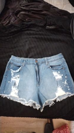 Distressed Jean Shirts Sz15
