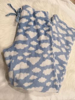 True by Rue21 Blue Cloud Print Fleece Pajama Pants M