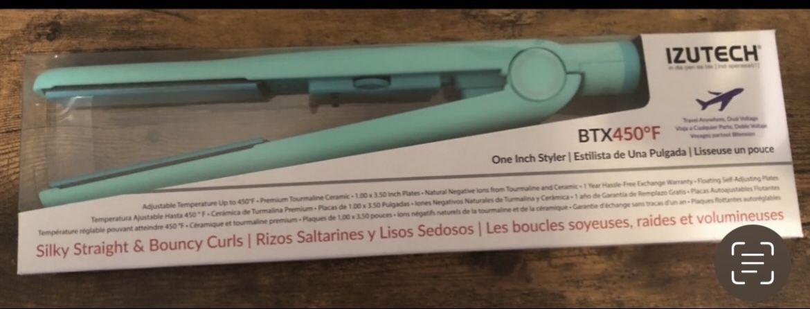 New izutech btx450 two-tone tourmaline ceramic negative-ion flat iron