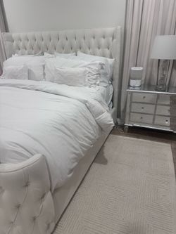 Off White King Bed Frame
