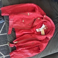 Michael Kors Leather Jacket 