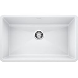 BLANCO 440150 Precis Silgranit 60/40 Reversible Double Bowl Undermount Kitchen Sink, 32" L X 19" W, White