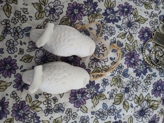 Ceramic White Owl Ornaments
