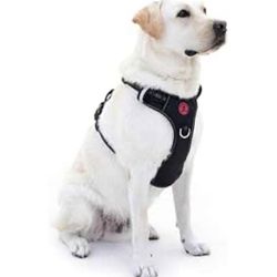 New L Dog  Harness. 4 Pt Comfort System, Reflective 
