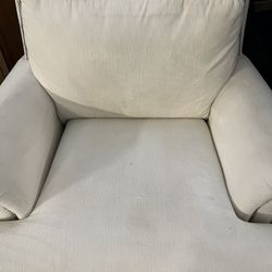 2 White Lazy boy chairs 