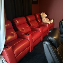 Seacrest Kodiak Home theater Full Leather Recliners 
