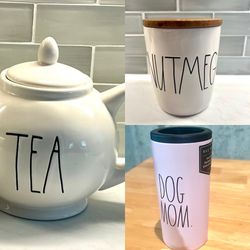 Rae Dunn Items Teapot Nutmeg Cellar Dog Mom