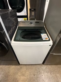 Samsung - 5.2 Cu. Ft. High-Efficiency Smart Top Load Washer with Super Speed Wash - White 💧