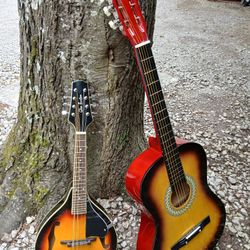 Brand New Acoustic Guitar And Mandolin Set 