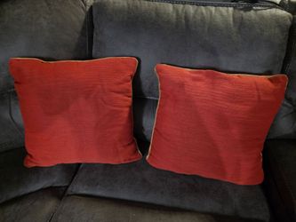 Red decorative pillows