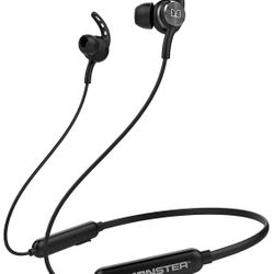 NEW! Monster iSport Spirit, Wireless Headphones, Bluetooth 5.0 Headphone, Built-in Mic, 8-10 Hours Playtime, HD Bass Stereo Wireless Sport Earbuds, Ma
