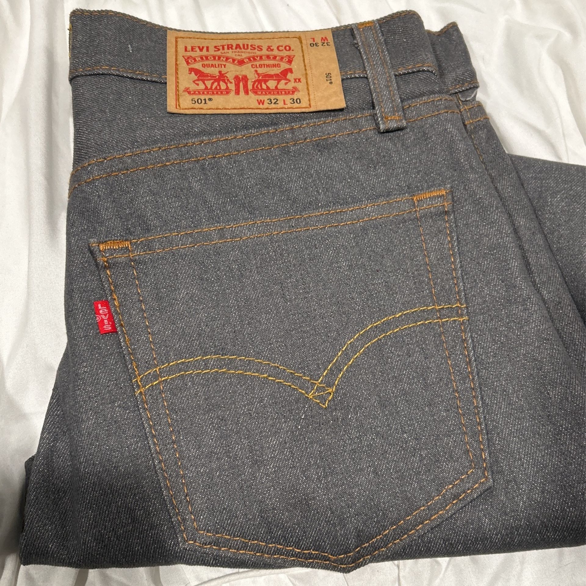 Grey 501 Levi Jeans 32x30