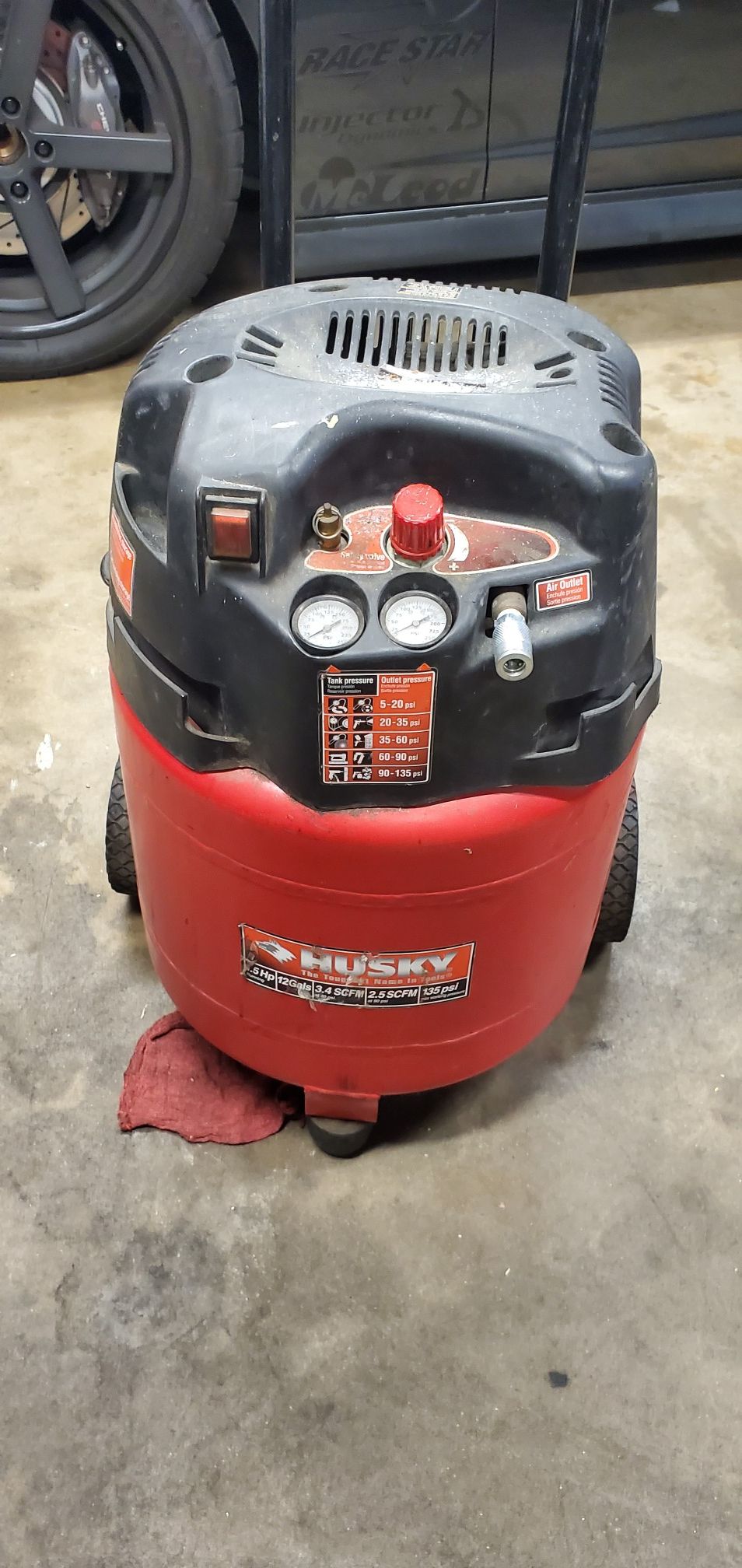 Husky 135psi air compressor