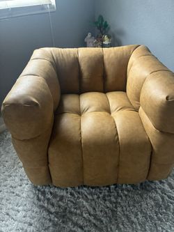 Wide Swivel Chair with Square Arm (Set of 2)