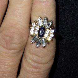 vintage Floral Diamond Ring  Around Size 6 1/2