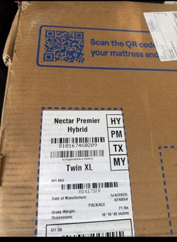 Nectar Premier Hybrid, Twin XL, New, Perfect Condition