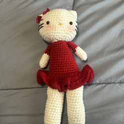 hello kitty handmade crochet doll 