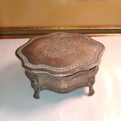 Vintage Silver Jewelry Box 