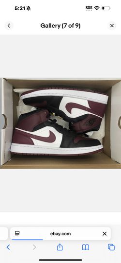 Nike Air Jordan 1 Mid SE Gold Pendants Beetroot Sz 