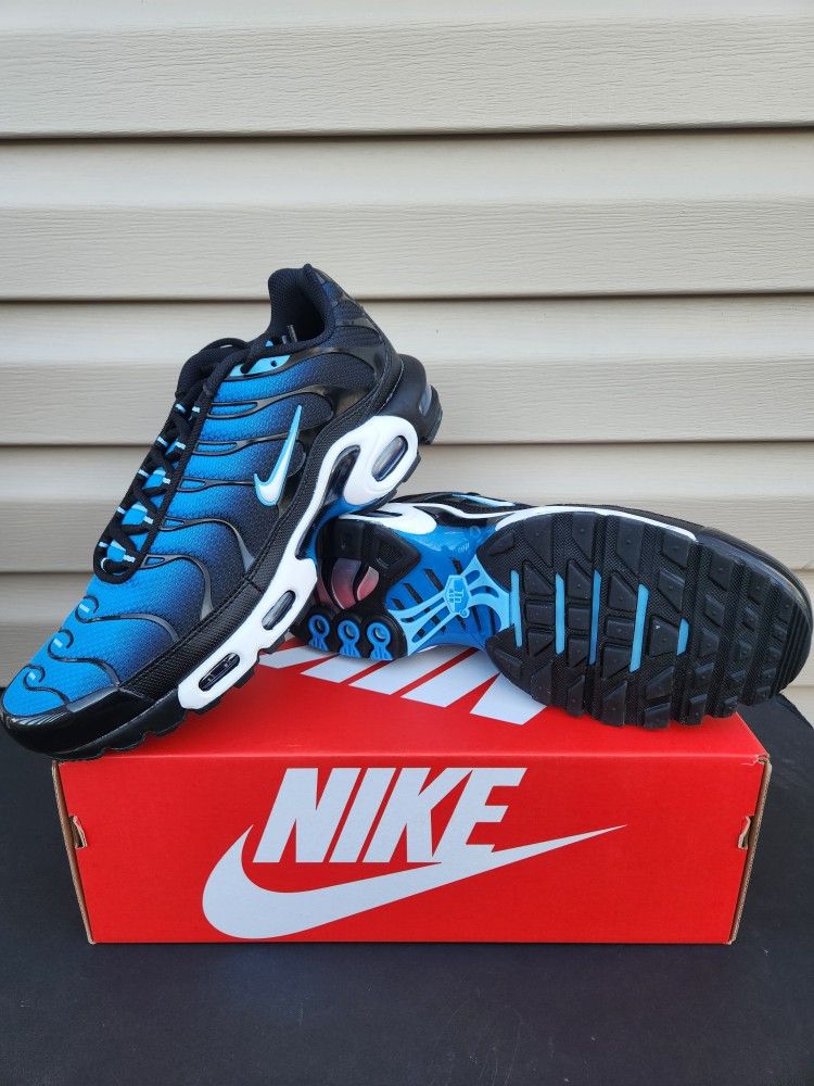 Nike Air Max Plus Mens Size 9.5 Aquarius Blue 2024 Shoes New Rare