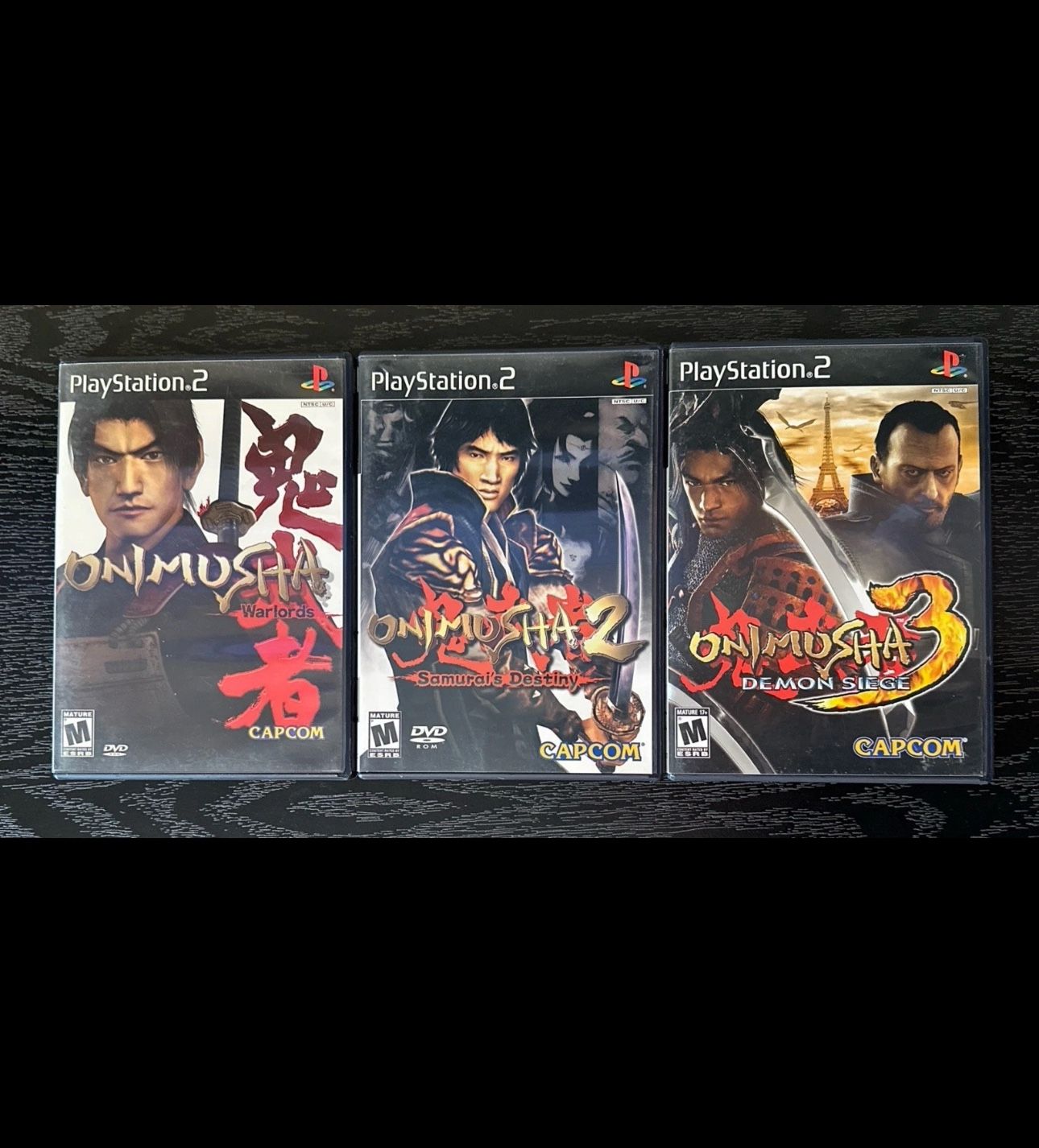 Onimusha Trilogy – PlayStation 2 (PS2) – Black Label – CIB & Mint – Games 1, 2, 3
