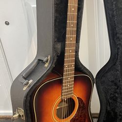 Reedman Acoustic Guitar And Ibanez Case 