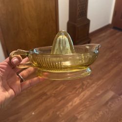 Vintage Amber Glass Juicer