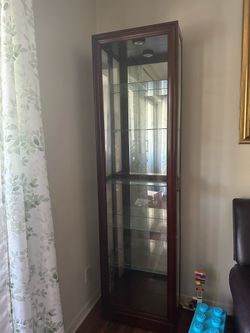 Glass curio cabinet