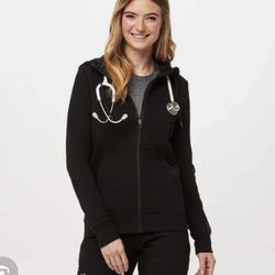 Figs On Shift Full Zip Hoodie Black 