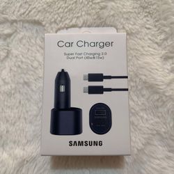 Brand New 45Watts Original Samsung Super Fast C-Type To C-Type Car Charger 
