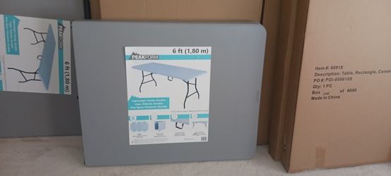 6 ft. BI-FOLD table in GREY color, MANUFACTURE