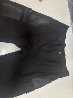Black Tactical Cargo Pants with Mesh Panels