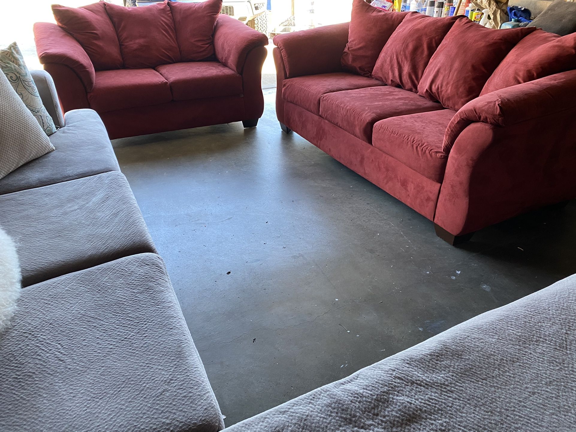Gorgeous Red Couch & Loveseat