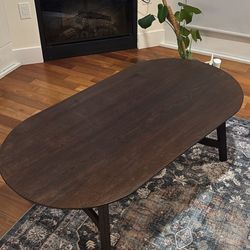 West Elm Espresso Oval Coffee Table
