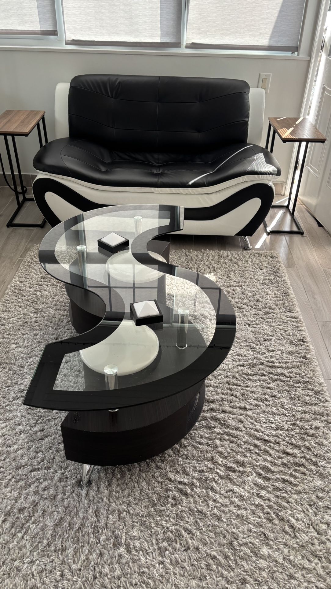 Modern Coffee Table + couch + 2 coffee Stands