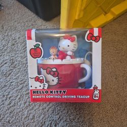 Hello Kitty Remote Control Driving Teacup Car 360° Spin Red White Ages 8+