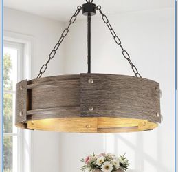 Brand New 6 Light Modern Drum Chandelier 23.6